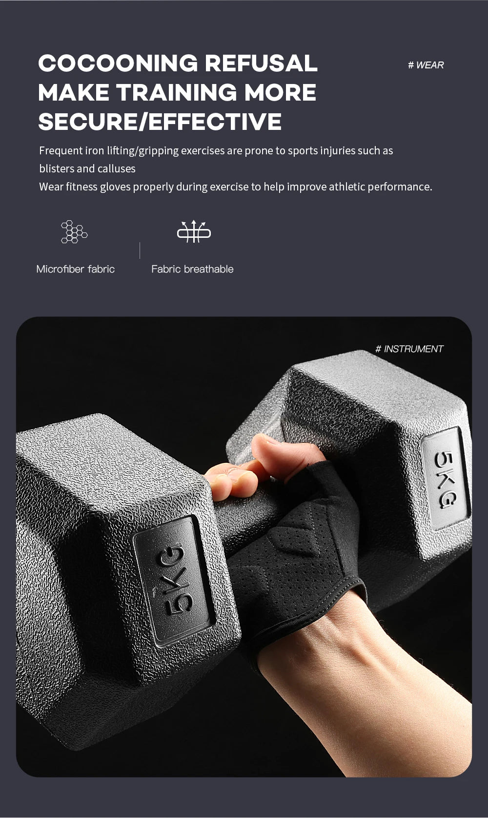 Sports Fitness Gloves Equipment Non-slip Handguards Gym Gloves Bench Press Barbell Fitness Protective Gear