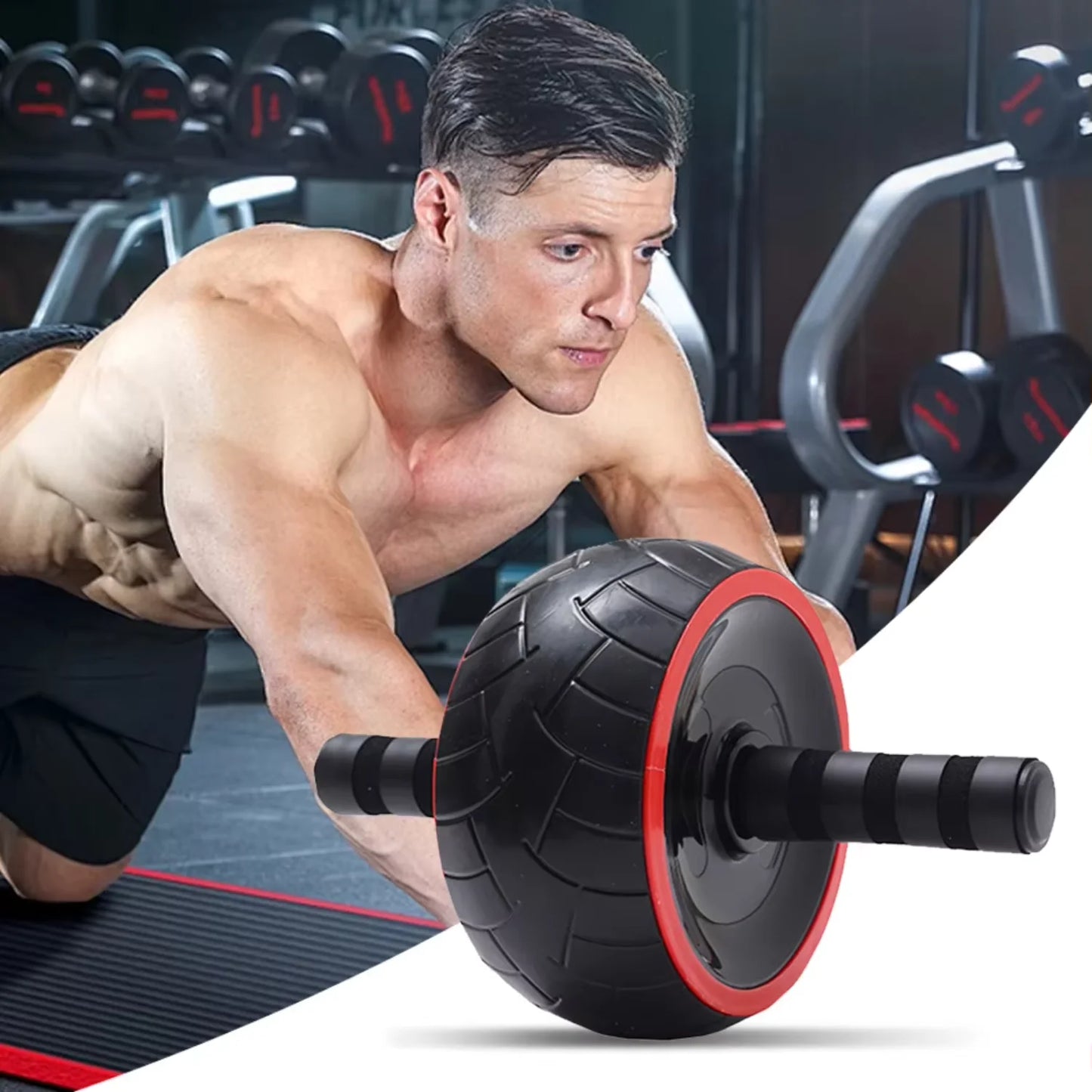 Ab Roller Wheel Abdominal Muscle Trainer Single-Wheel Abdomen Exerciser Non Slip Workout Equipment Core