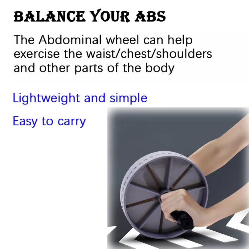 Abdominal Wheel Strong Load Bearing Non-Slip Roller Strengthen Muscle Exercise Equipment Fitness Training Home Use Silent