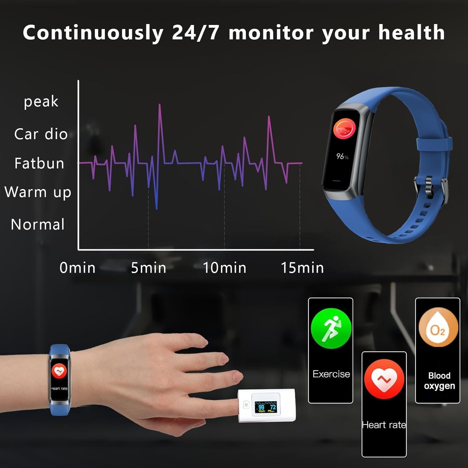 Fitness Tracker (Blue)