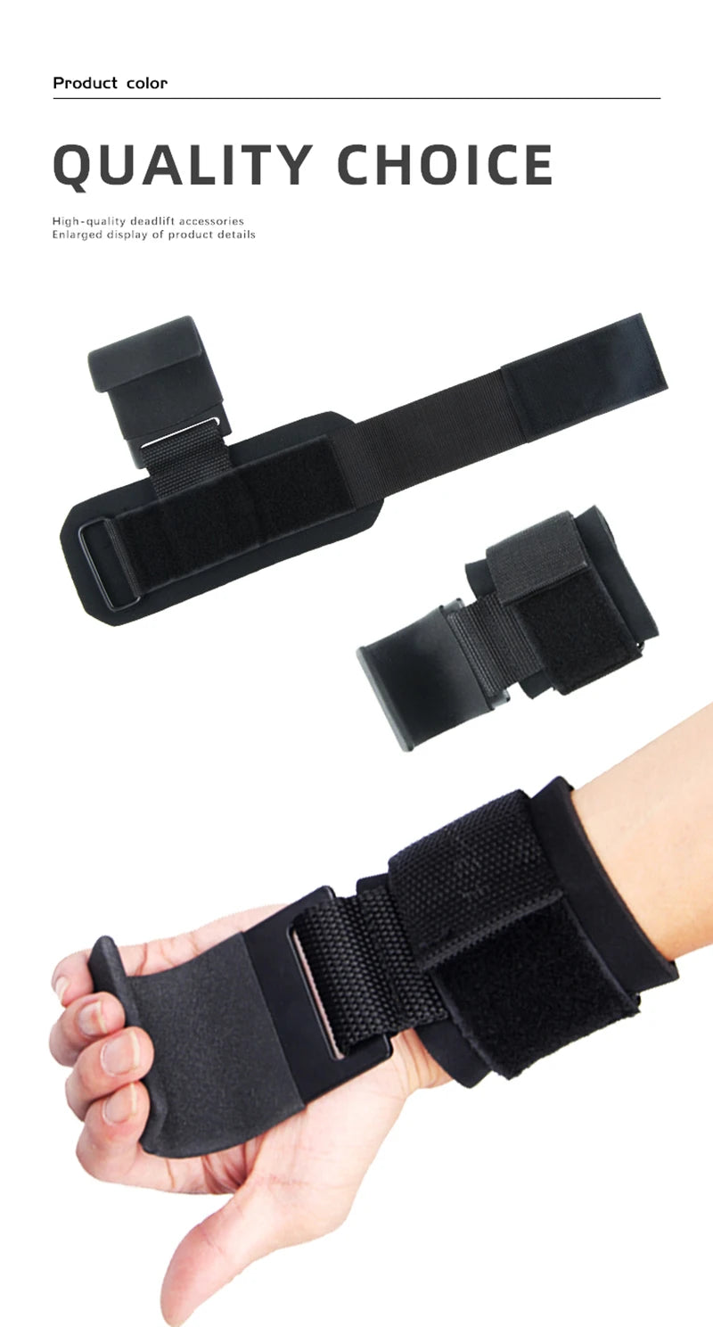 Weight Lifting Hook Grips With Wrist Wraps Hand-Bar Wrist Strap  Gym Fitness Hook Weight Strap Pull-Ups Power Lifting Gloves
