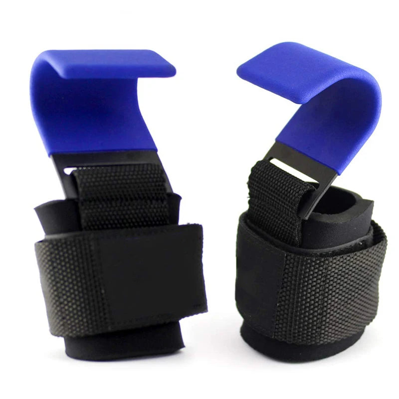 Weight Lifting Hook Grips With Wrist Wraps Hand-Bar Wrist Strap  Gym Fitness Hook Weight Strap Pull-Ups Power Lifting Gloves