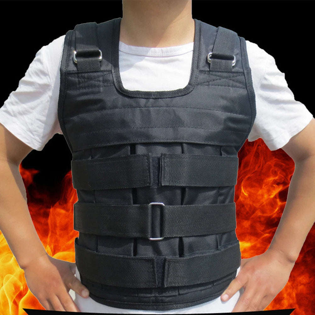 Weighted Vest Weight Jacket Oxford Cloth Weight Training Vest Comfortable Weight Loading Vest Adjustable for Strength Training