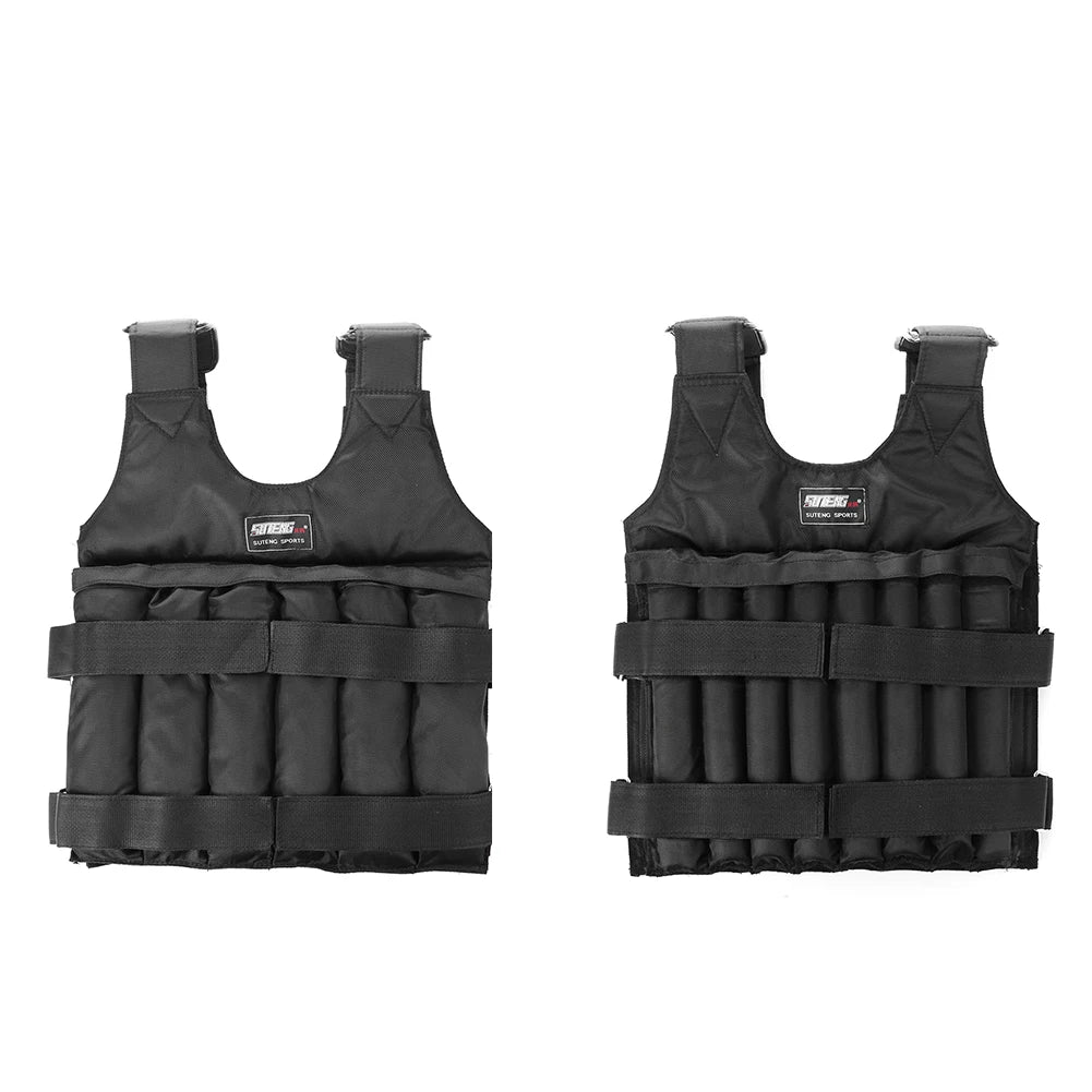 1 - 110LBS Adjustable Weighted Vest Running Loading Weighted Vest Training Workout Fitness Adjustable Waistcoat Jacket Man Women