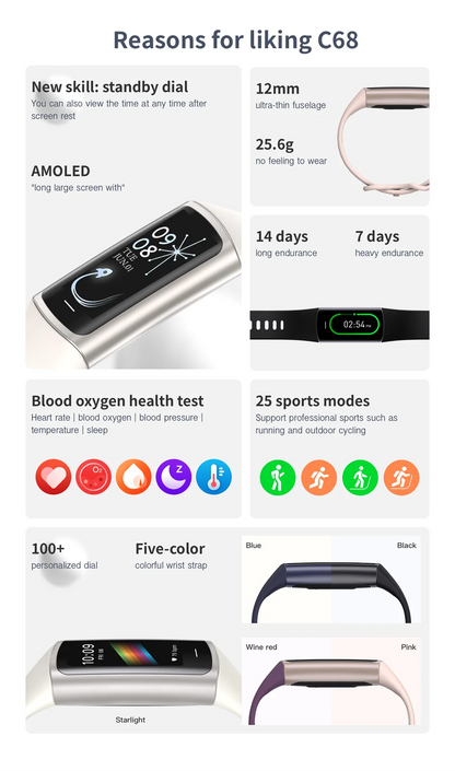 2024 Sport Smart Bracelet Fitness Tracker For Man Women Band Waterproof Connected Phone Tracker Men Smart Watch For Android ios