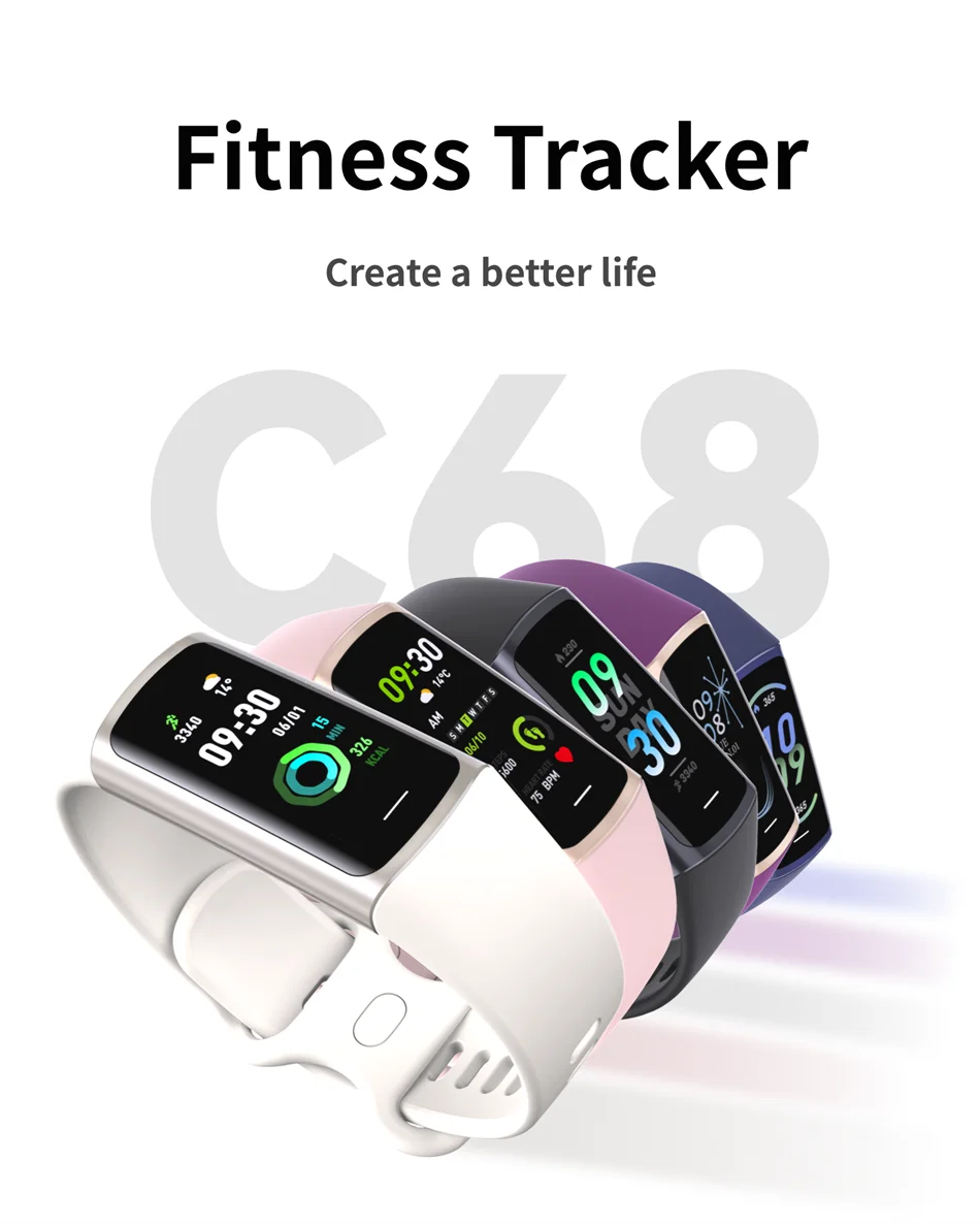 2024 Sport Smart Bracelet Fitness Tracker For Man Women Band Waterproof Connected Phone Tracker Men Smart Watch For Android ios