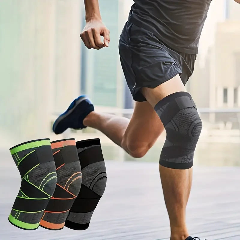 1PC Sports Knee Pad Pressurized Elastic Knee For Knee Pads For Running Hiking Meniscus Tear Arthritis Joint Pain Relief