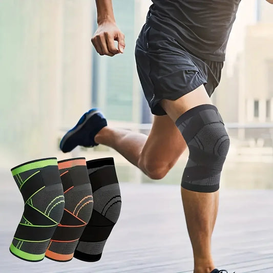 1PC Sports Knee Pad Pressurized Elastic Knee For Knee Pads For Running Hiking Meniscus Tear Arthritis Joint Pain Relief