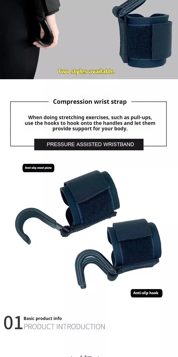 Wrist Straps Weight Lifting Chin-up Crossfit Compression Wristbands Home Gym Equipment Hand Brace Wrist Support Bodybuilding