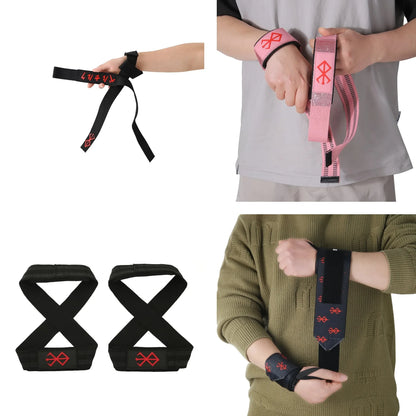 Wrist Straps for Weightlifting, Bodybuilding, Powerlifting, Wristband Support, Weightlifting, Gym, Berserk Lifting Straps