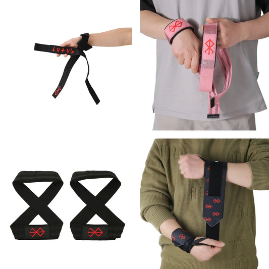 Wrist Straps for Weightlifting, Bodybuilding, Powerlifting, Wristband Support, Weightlifting, Gym, Berserk Lifting Straps