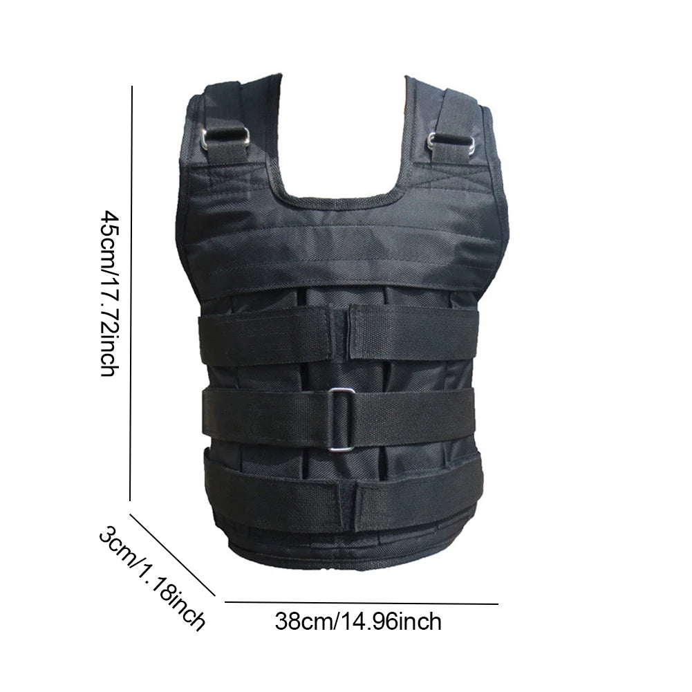 Weighted Vest Weight Jacket Oxford Cloth Weight Training Vest Comfortable Weight Loading Vest Adjustable for Strength Training
