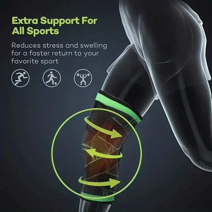 1PC Sports Knee Pad Pressurized Elastic Knee For Knee Pads For Running Hiking Meniscus Tear Arthritis Joint Pain Relief