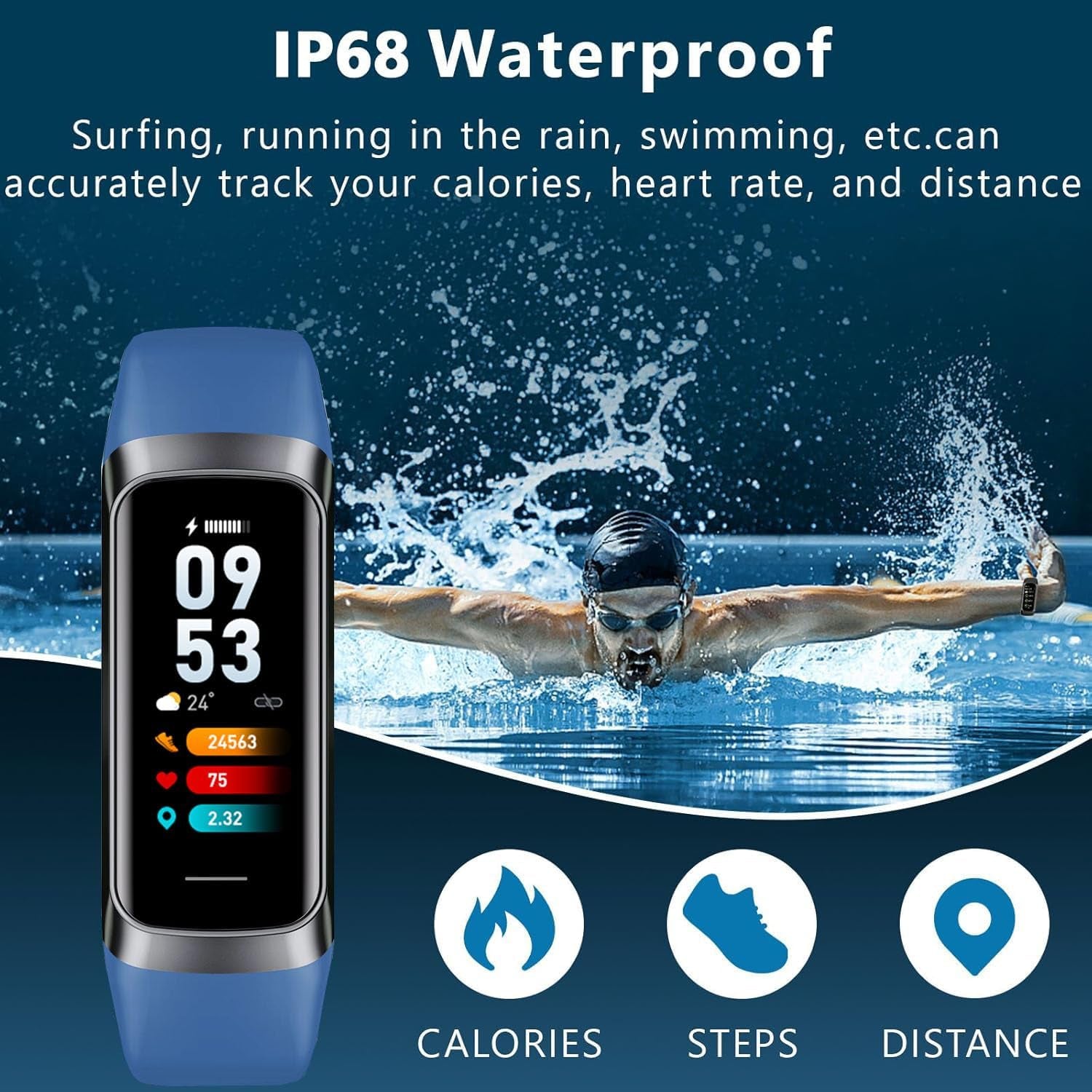 Fitness Tracker (Blue)